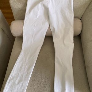 White stretchy pants